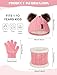 Senker Fashion Winter Beanie Kids Hat and Gloves Set for Girls Boys Toddler Pompom Knit Fleece Lined for Cold Weather