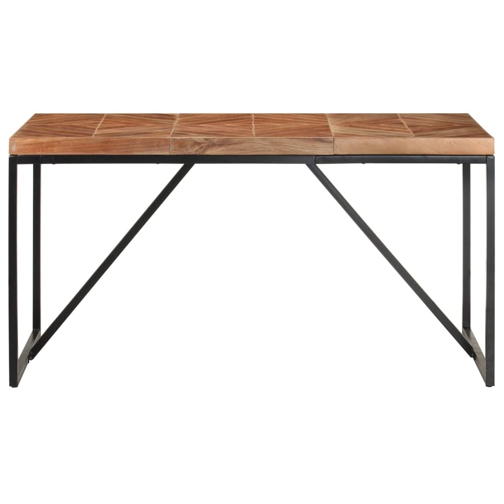 vidaXL Mesa de Comedor Cocina Centro Cena Auxiliar Consola Mesita Salón Lateral Hogar Sala de Estar 140x70x76 cm Madera Maciza de Mango y Acacia