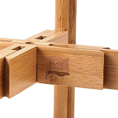 Bamboo Dog Bowl Stand for Large Dogs - Food and Water Feeder Holder - Adjustable, Lockable Width 8"-11" Wide, (Height 14" Tall) - Collapsible and Portable - Image 6