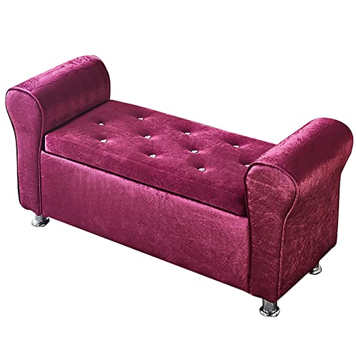 Banc à chaussures d'entrée moderne bleu velours pour ranger et s'asseoir