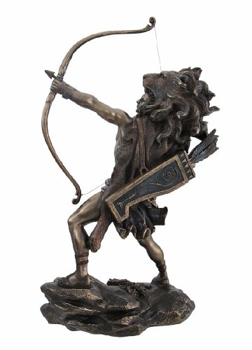 Estatua de Hércules disparando flecha mitología griega miniatura 3