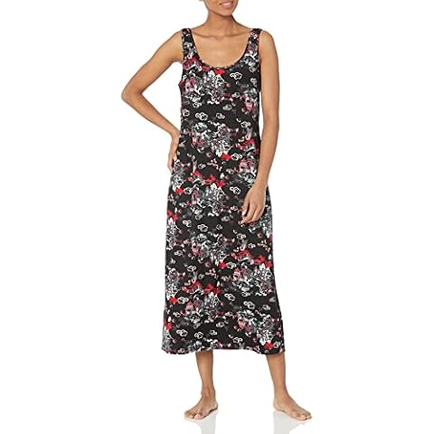 N Natori Women's Pagoda Gown Length 47", Black/Multi, X-Small Cover