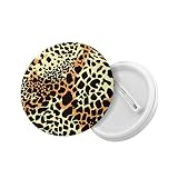 Round Badge Colorful-Leopard-Camouflage-Camo Set of 5 Decorative Button Brooch Lapel Pins for Hats S