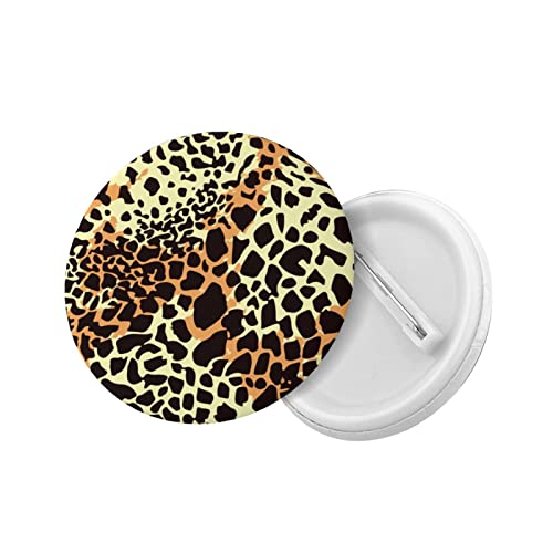 Round Badge Colorful-Leopard-Camouflage-Camo Set Of 5 Decorative Button Brooch Lapel Pins For Hats Suits Shirts Backpacks Clothes #TOP13