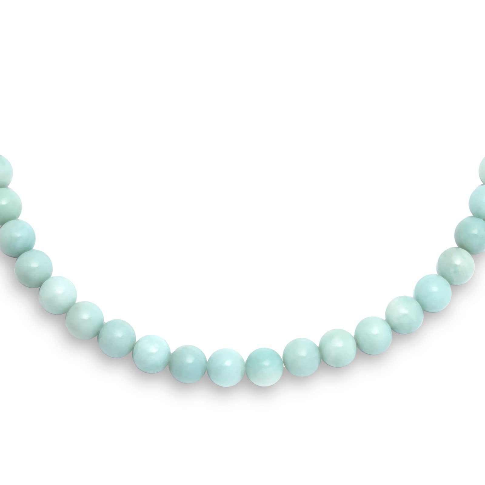 Collana girocollo classica semplice annodata a mano con filo di perle rotonde da 10MM in pietre semipreziose, gioielli occidentali per donne, chiusura a barretta, lunghezza 15 17 19 pollici.