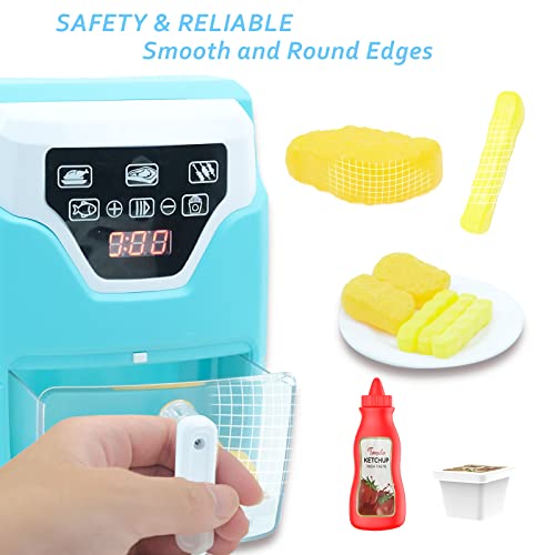 Toy Air Fryer & Rice Cooker Toys For Kids, Play Kitchen Appliances, Pretend Play Kitchen Toys, Realistic Sound & Light, Kids Kitchen Playset, Gifts For Girls Boys Toddlers Ages３+ #TOP2