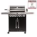 MAXXUS Gasgrill BBQ CHIEF 9.0 - 4 Edelstahl-Brenner, 17 kW, Deckel mit Thermometer, Gusseisen-Grillrost, Seitenablagen, Warmhalterost, 138x60x116 cm - Grillwagen, Camping, Grillstation, BBQ Grill