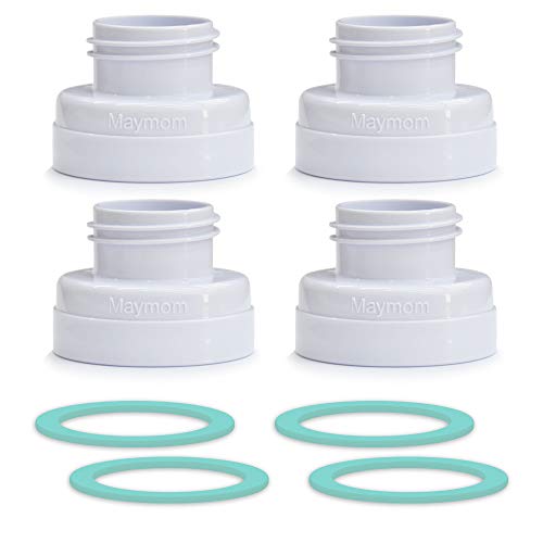 Maymom Conversion Kit Compatible with Medela Breast Pumps (Selected) to be Compatible with Avent Classic Bottles, Avant Natural PP Bottle and speCtra Wide-mouth Bottles Thread Changer; w Sealing Rings