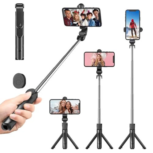 Selfie Stick Tripod with Wireless Remote, Extendable & Portable Selfie Stick- Tripod Stand Compatible with iPhone 15 14 13 12 11/Galaxy/Huawei, etc. (70CM) Selfie Stick Tripod with Wireless Remote, Extendable & Portable Selfie Stick- Tripod Stand Compatible with iPhone 15 14 13 12 11/Galaxy/Huawei, etc. (70CM)