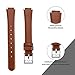 MEFEO Compatible with Fitbit Inspire Bands/Inspire HR Band, Genuine Leather Slim Soft Strap Wristbands Accessories Replacement for Fitbit Inspire Fitness Tracker (Brown, Small (5.8