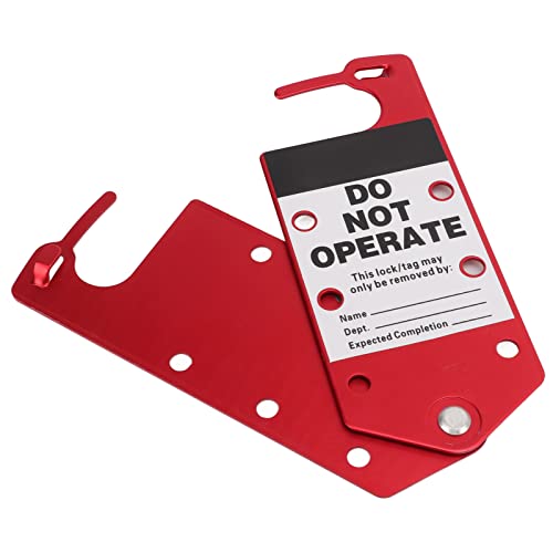 Image of Writable Aluminum Alloy Safety Lockout Hasp with Tamperproof Locking Tabs 38mm /1.5in Safety Insulating Padlock Abrasion Temperature for Chemical Industry