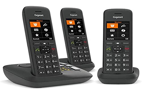 Gigaset C575A Trio, kabellos, Schwarz