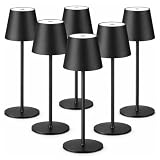 Migliori lampade LED da tavolo 081 Store - Set 6 Lampade da Tavolo LED Senza Fili Ricaricabili, Dimmerabili con 3 Tonalità di Luce, 3000-6500K, Impermeabili IP54