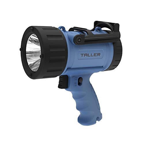 Rechargeable LED Handheld Spotlight Flashlight High Lumens IPX7 Waterproof 0.73lbs Portable USB Boat Accessories Small Outdoor Camping Hiking Spot Lights with 120Â° Foldable Tripod & Hanging Strope