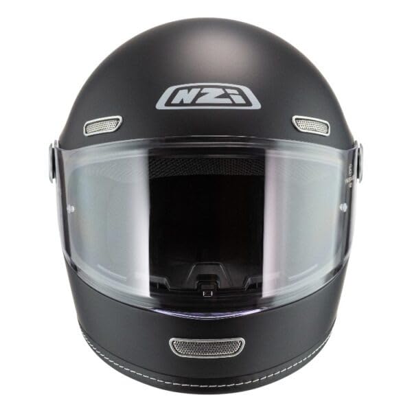 NZI Casco De Moto Integral Retro Revival Negro Mate Talla L