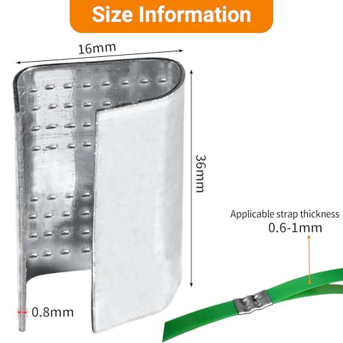 100 Stück Metall Verpackung Umreifungssiegel, Robuste Offene Metalldichtungen, Verzinktem Stahl Gezahnte Verpackungsbände Umreifungsdichtungen, Galvanised Anti-Slip Fasteners