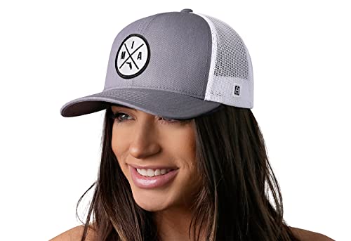 Image of HAKA State City Trucker Hat for Men & Women, Adjustable Baseball Hat, Mesh Snapback, Sturdy Outdoor Black Golf Hat