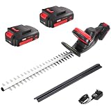 MZK 22'' Cordless Hedge Trimmer, 20V Bush Trimmer, Handheld Hedge Cutter, Grass Shrub Trimmer, Lightweight & Compact Trimmer(Battery & Charger Included)