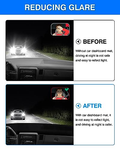 Image of Autorder Dashboard Cover Mat for 1987 1988 1989 1990 1991 Ford F150 F250 F350 Bronco Accessories Dash Cover Dash Mat Glare UV Rays Dashboard Protector