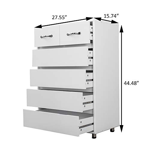 image for Knocbel Round Edge Storage Chest Home Office Storage Cabinet with 6 Dr