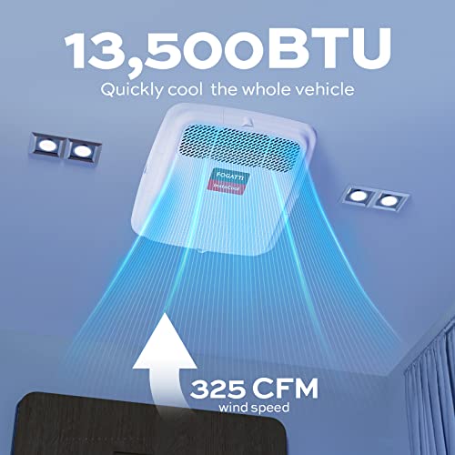 Fogatti FAA135WA Rv Air Conditioner Non-Ducted 13500Btu Rv Rooftop Air Conditioner - 115V(Ac) Including Air Distribution Box, Rv Ac Unit White Instacool Series thumb #2