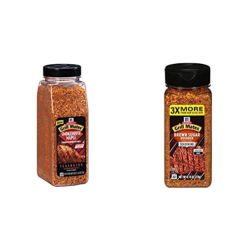Mccormick Grill Mates Smokehouse Maple Seasoning, 28 Oz & Brown Sugar Bourbon Seasoning, 9.75 Oz #TOP20