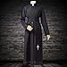 COSDREAMER Mens Clergy Robe Preacher Cassocks Mens Praise Worship Robes (Medium, Black)