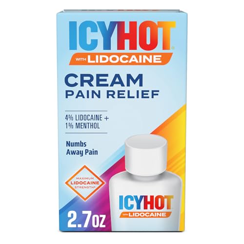 Icy Hot Max Strength Pain Relief Cream with Lidocaine Plus Menthol 2.7 Ounces