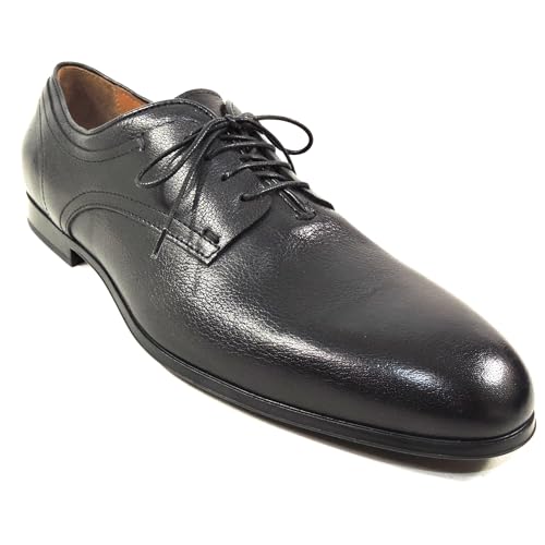 Men's Black Soft Leather Comfort Oxford Shoes, Size 42.5 EU