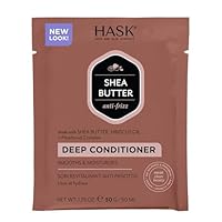 HASK Shea Butter Deep Conditioner Treatment for all hair types, colour safe, gluten-free, sulfate-free, paraben-free - 1 50mL Packette