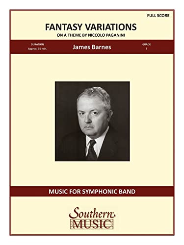 Fantasy Variations On A Theme Of Paganini - Concert Band - Conducteur