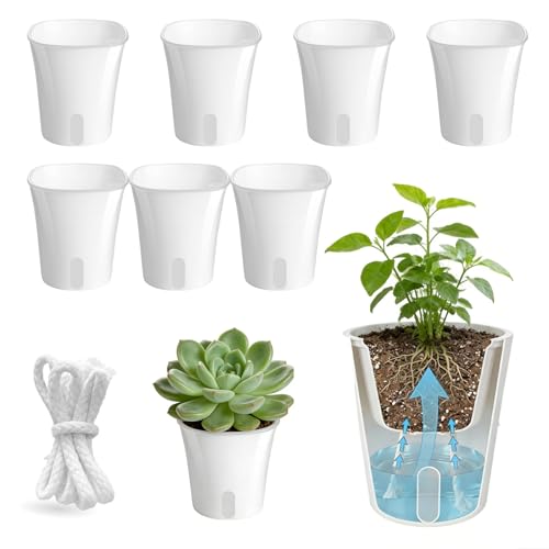 Macetas con Riego Automático 8 Piezas