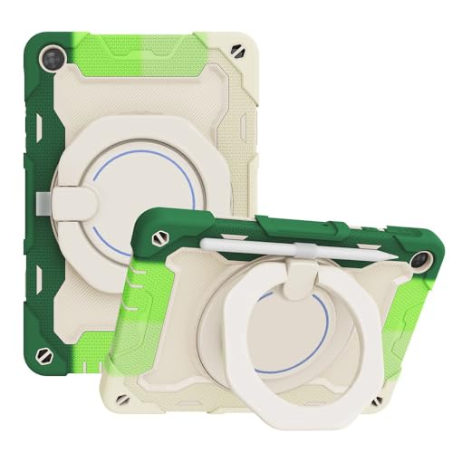 Funda de silicona verde MatePad T 10 con correa para entretenimiento infantil en viajes