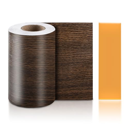 TECDW Cinta Adhesiva de Grano de Madera, 10m x 10cm Cinta Reparación de Vetas de Madera, Autoadhesiva Papel de Contacto de Wood Grain para Laminados, Puertas, Zócalos, Paredes (Color-2)