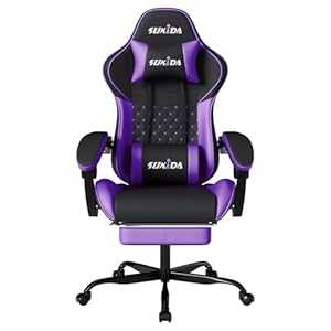 Gaming Chair Massage Gamer Chair Adult Gamers Choice Size Cool Big People, PC Video Game Ergonomic Gamingchair with Footrest, Racing Office Computer Reclining Comfortable Recliner