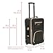 Rockland Fashion Softside Upright Luggage Set,'Expandable,Lightweight,Telescopic Handle,Wheel, Brown, 2-Piece (14/19)