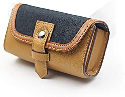 SHIODOKI iQOS Case Leather Portable Holster Wallet Compatible with The iQOS Smoke Fit Kit (Button Lock Brown)