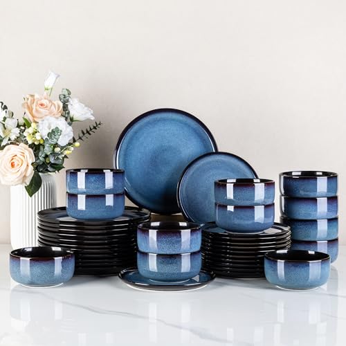 LeRatio Geschirrset für 12 Personen, Steingut Geschirr Set 36-tlg,...