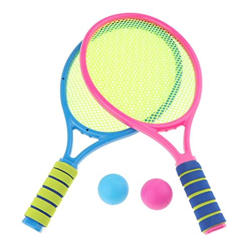 Amagogo 2 Piezas Raqueta de Tenis Juguete para Niños Juegos al Aire Libre Plástico Educativo Ejercicio Diversión Apto para Niños Desde Interacción, B