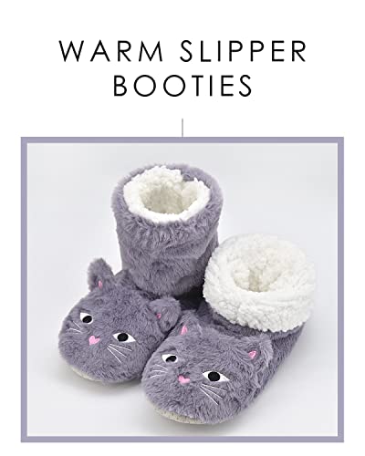 Image of DICUIRD Womens Slipper Socks Comfy&Warm Animal Non-Skid Bedroom Slipper Booties