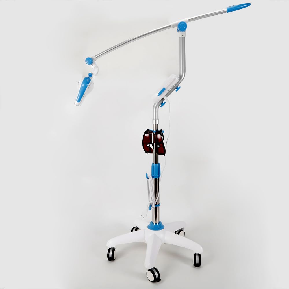 Wybielanie zębów, akcelerator do wybielania zębów, światło LED, lampa wybielanie zębów 220 V, 124 cm, regulowana wysokość, 5 kółek, wyposażona w hamulce