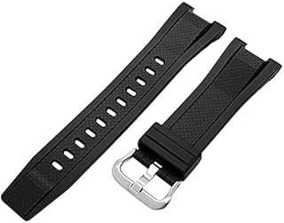 Replacement Silicone Rubber Black Watch Band Strap For GST-S300 GST-W100C GST-S210B GST-W300G GST-S300G GST-210 GST-W110 GST-S110 GST-S100 GST-B100 GST-W300 GST-S300 GST-W310 & Many More