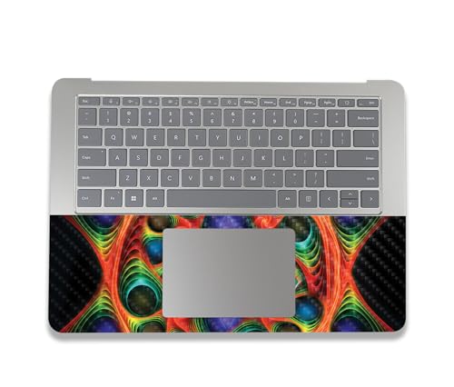 Image of MightySkins Carbon Fiber Skin Compatible with Microsoft Surface Laptop Studio 2 (2023) Full Wrap Kit - Fabric Fractal | Protective Durable Textured Carbon Fiber Finish | Made in The USA