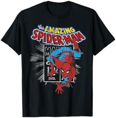 Marvel The Amazing Spider-Man Vintage Comic Poster Graphic Tees T Shirts for Men and Women