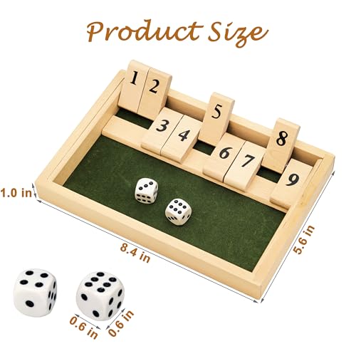 Image of Alzheimers Products for Elderly, 9 Numbers Memory Games for Dementia Patients Seniors, Wooden Shut The Box Dementia Products for Elderly, Fidget Sensory Busy Board Gadgets Gifts Activities