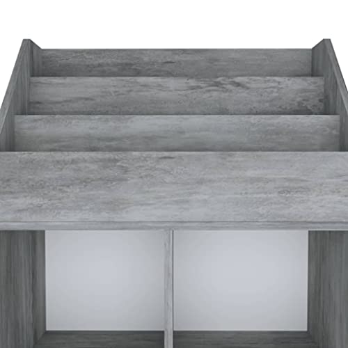 Genérico Revistero de niños Madera de ingeniería hormigón 71x30x114 cm,Mobiliario,Armarios y Almacenamiento,Revisteros,Gris,28 kg,339531 - imagen 5