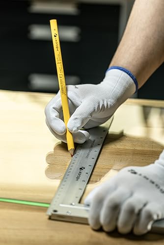 Högert Technik Glastift HT3B771 – 250 mm – Glasmarkierstift mit weichem R-Mineinsatz – flach & ergonomisch – für präzise Markierungen ohne Kratzer