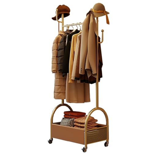 Portant en métal avec panier idéal pour organiser la chambre ou le salon avec style