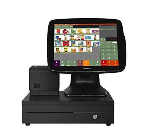 ZHONGJI A3D Point of Sale Touch Screen Cash Register POS System for Businesses Retail Stores,Convenience,Supermarket,Beauty,Clothes Shop