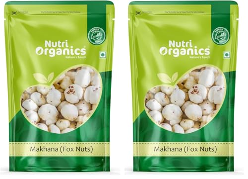 Image of NutriOrganics Fox Nuts (Phool Makhana) - 150g (Pack of 2)